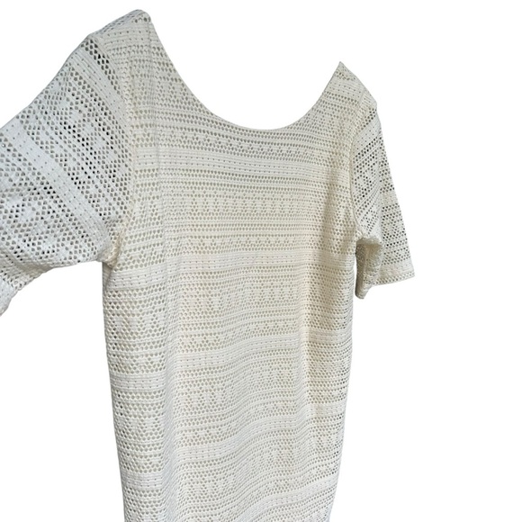 NWT Collective Concepts Maternity Stretch Eyelet Top Off White L - Picture 3 of 8